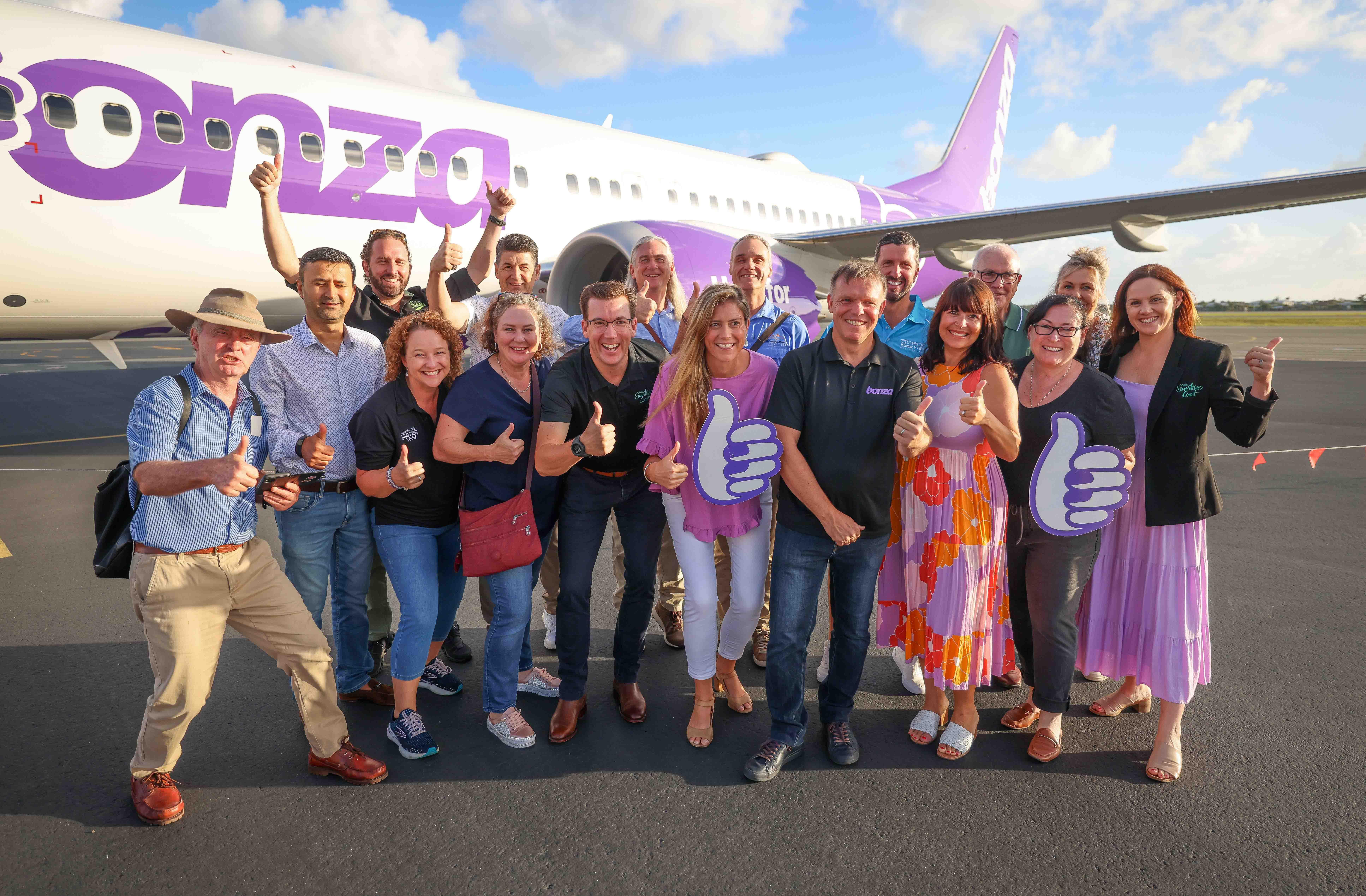 bonza new route touches down